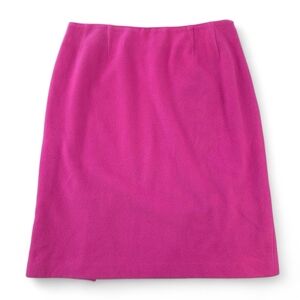 Harvé Benard Hot Pink Wool/Cashmere Blend Pencil Skirt Sz 12 Office Careerwear